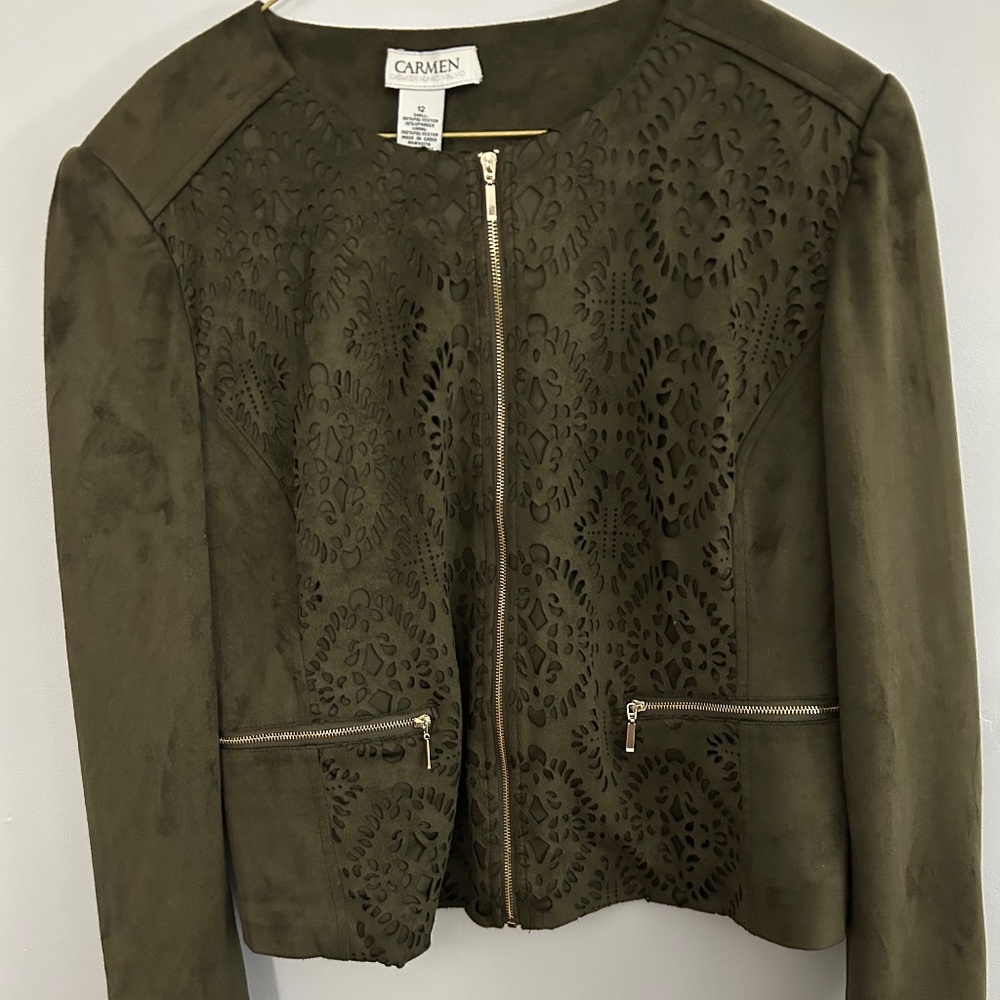 Olive green blazer size 12